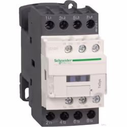 TeSys - contattore D - 4P - 4F - contatti ausiliari 1F+1O - bobina 230VAC 50/60 Hz - senza soppressione dei disturbi - 25A (