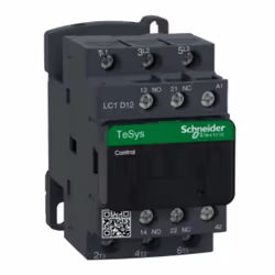 Contattore Schneider TeSys LC1D con le seguenti caratteristiche: Numero di poli: 3 Tensione nominale di impiego Ue: