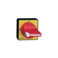 Schneider Electric - Manopola rotante anteriore maniglia rossa diametro 22,5mm 1/3 lucchetti 80x80x45mm
