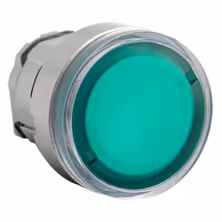 Testa pulsante Telemecanique Schneider luminoso Verde serie Harmony XB4, con le seguenti caratteristiche: Materiale testa: me ...
