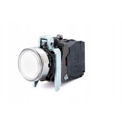 Harmony Xb4 - Pulsante In Metallo, Piatto, Bianco, Retroilluminato A Led 24v, Na+nc