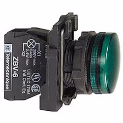 Schneider Electric XB5AVM3, Verde, IP66, 230-240 V, 2,2 cm