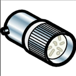 Schneider Electric - Schneider lampada di segnalazione e indicazione led bianca ba 9s 24vac dl1cj0241