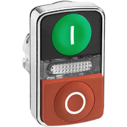 Schneider Electric - Schneider testa pulsante a doppio tasto luminoso 0-1 zb4bw7l3741