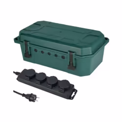 Scatola impermeabile Electraline IP54 con multipresa - 300181 Proteggi i cavi e le multiprese in giardino in modo sicuro. La  ...