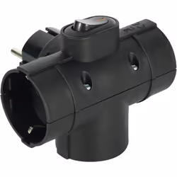 Adattatore Triplo 3 prese schuko tedesche / Multipresa 3 Posti. Interruttore ON/OFF. Spina Schuko 16A.
