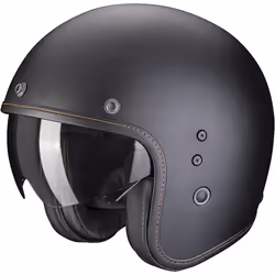 Scorpion Belfast Evo Solid Casco Jet, nero, dimensione XS 54 55 per uomo
