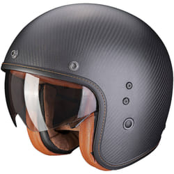 Scorpion Belfast Evo Carbon Casco Jet, nero, dimensione XS 54 55 per uomo
