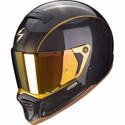 Scorpion EXO-HX1 Carbon SE Solid Gold Casco, nero-oro, dimensione M per uomo - Vista aggiuntiva 2