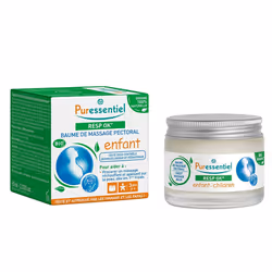 Puressentiel Resp Ok è un prodotto utile per massaggiare il petto del bambino e aiutarlo a respirare meglio. 