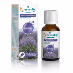 Puressentiel Miscela Provence Per Diffusione è una miscela di oli essenziali per diffusori, contenente Lavanda vera, Legno di ...