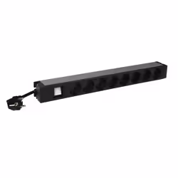 Middle Atlantic Products 646823, 1U, Alluminio, Nero, 8 presa(e) AC, Accoppiatore C13, Accoppiatore C19, 3 m