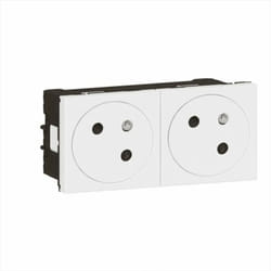 Legrand - Presa doppia con terra Mosaico bianco