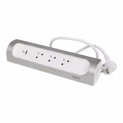 Legrand 0 494 06 prolunghe e multiple 1 m 3 presa(e) AC Interno Alluminio