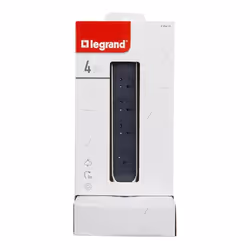 Legrand 049410 prolunghe e multiple 2 m 4 presa(e) AC Interno Grigio, Bianco - Vista aggiuntiva 4