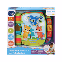 VTech Baby SUPER LIVRE ENCHANTÉ DES LOULOUS (BLEU) - Vista aggiuntiva 6