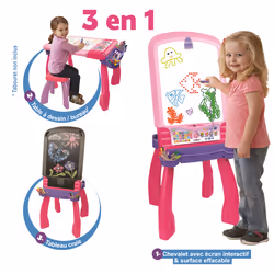 VTech DigiArt Magi chevalet interactif 3 en 1 rose - Vista aggiuntiva 4