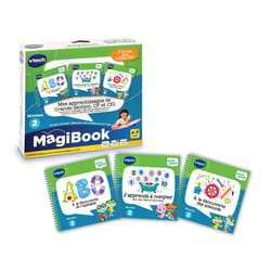 VTech MagiBook Mes apprentissages de Grande Section, CP et CE1 (ABC À la découverte de l'Alphabet, À la découverte des sciences, J'apprends à compter avec Rex; Bella et leurs amis)