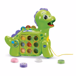 VTech Baby MON DINO APPRENTI GLOUTON, 1,5 anno/i, Batterie richieste, Stilo AA, Plastica, Verde