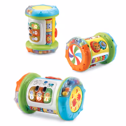 VTech Baby MAGI ROULEAU TAM-TAM 3 EN 1, 0,75 anno/i, Batterie richieste, Mini Stilo AAA, Plastica, Blu