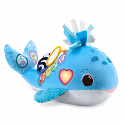 VTech Play Green OCÉANE, MA BALEINE MUSICALE, 0,25 anno/i, Batterie richieste, Stilo AA, Tessuto, Blu