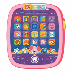 VTech Lumi tablette des découvertes rose, 0,75 anno/i, Batterie richieste, Mini Stilo AAA, Rosa
