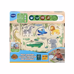 VTech MON PREMIER PUZZLE INTERACTIF DES ANIMAUX (JOUET BOIS FSC®)