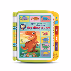 VTech Jouets Electroniques Educatifs GRAND LIVRE INTERACTIF DINOS, 3 anno/i, Batterie richieste, Stilo AA, Plastica, Multicol ...