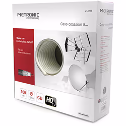 Punti di forza Matassa cavo coassiale da 5mm Ideale per impianti TV e SAT Classe A Conforme norme CPR Descrizione Cavo coassi ...