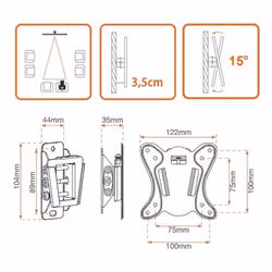 Metronic 451053 Supporto TV a parete 71,1 cm (28")