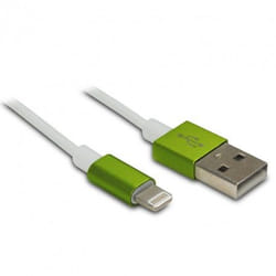 Metronic 471041 cavo Lightning 1 m Verde, Bianco
