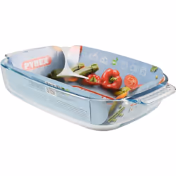 PYREX TEGAME RETTANGOLARE 34 X 22 CM Teglia multiuso Dimensioni: 34 x 22 cm Colore: trasparente Materiale: vetro Pyrex Made i ...