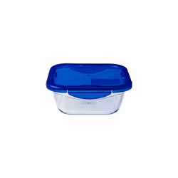 Pyrex Cook & Go rectangular glass food storage container/roaster with airtight and leakproof 4 clip locking lid – oven, freez ...