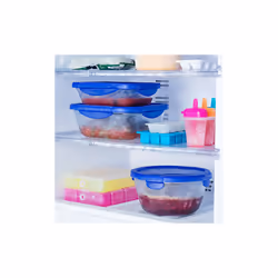 Pyrex Cook & Go rectangular glass food storage container/roaster with airtight and leakproof 4 clip locking lid – oven, freezer and microwave safe - 16x16x6 cm - 0,80L - Vista aggiuntiva 4