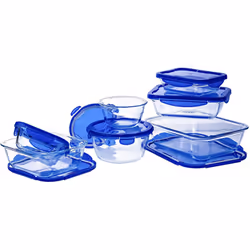 Pyrex Cook & Go - Recipiente Cuadrado con Tapa 100% hermética, para Contener Alimentos, Apto para Horno y microondas, 21 x 21 cm, Capacidad DE 1,7 l