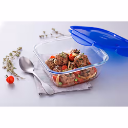 Pyrex Cook & Go - Recipiente Cuadrado con Tapa 100% hermética, para Contener Alimentos, Apto para Horno y microondas, 21 x 21 cm, Capacidad DE 1,7 l - Vista aggiuntiva 4