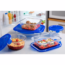 Pyrex Cook & Go - Recipiente Cuadrado con Tapa 100% hermética, para Contener Alimentos, Apto para Horno y microondas, 21 x 21 cm, Capacidad DE 1,7 l - Vista aggiuntiva 5