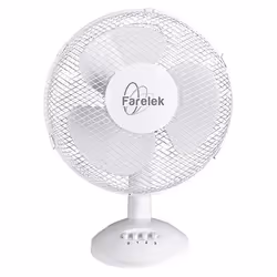 Farelek 112040, Ventilatore domestico con pale, Bianco, Tavolo, 30 cm, 27,44 m³/h, 90°