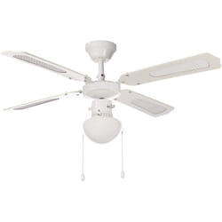 Farelek - Bali 112420 Ventilatore da soffitto, 107 cm, Bianco