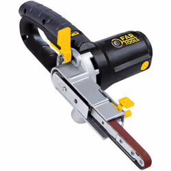 Levigatrice elettrica da 400 W. Questa levigatrice a nastro permette di lavorare dove gli strumenti convenzionali non riescon ...
