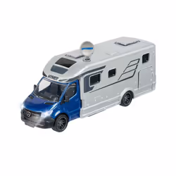 Majorette 213773000, Carrello, Camper, 3 anno/i, Mini Stilo AAA, Metallo, Plastica, Blu, Argento