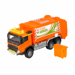 Majorette Volvo Truck Garbge Collector, Camion della spazzatura, 3 anno/i, Mini Stilo AAA, Metallo, Plastica, Nero, Arancione ...