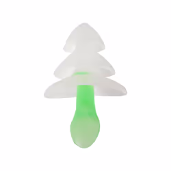 Arena Pro, Tappi per orecchie flangiati, Silicone, Verde