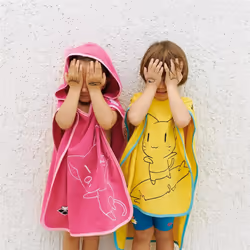 Arena Kids Friends Poncho 530 x 470 cm Cotone Giallo 1 pz - Vista aggiuntiva 3