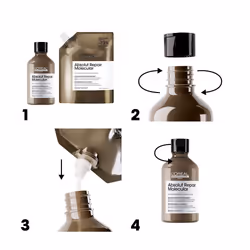 Absolut Repair Molecular shampoo professionale senza solfati per capelli danneggiati ricarica 500 ml - Vista aggiuntiva 4