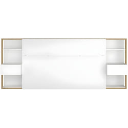 Les Tendances - Testata letto con comodini 160 cm Bianco e Rovere - mista