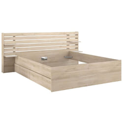 Letto 180 x 200 cm Con vani portaoggetti Naturale - tenalia