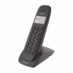 Logicom Vega 155T, Telefono DECT, Cornetta wireless, 20 voci, Nero