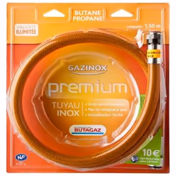 Gazinox 60FLEX100, 252 mm, 65 mm, 282 mm, Tubo del gas per stufa, Ogni marca, Arancione