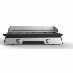 KitchenChef PLANCHA -DUO2200 Grill Da tavolo Elettrico Nero, Acciaio inox 2200 W